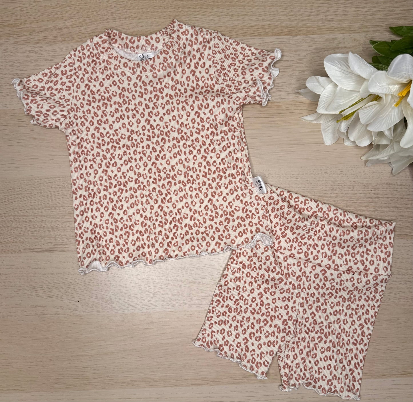 Bowie Ribbed Summer Set- Leopard