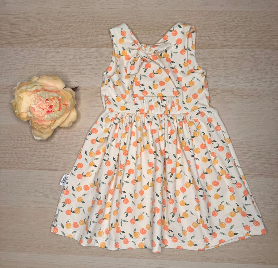 Scarlett Tie Back Dress- Peaches