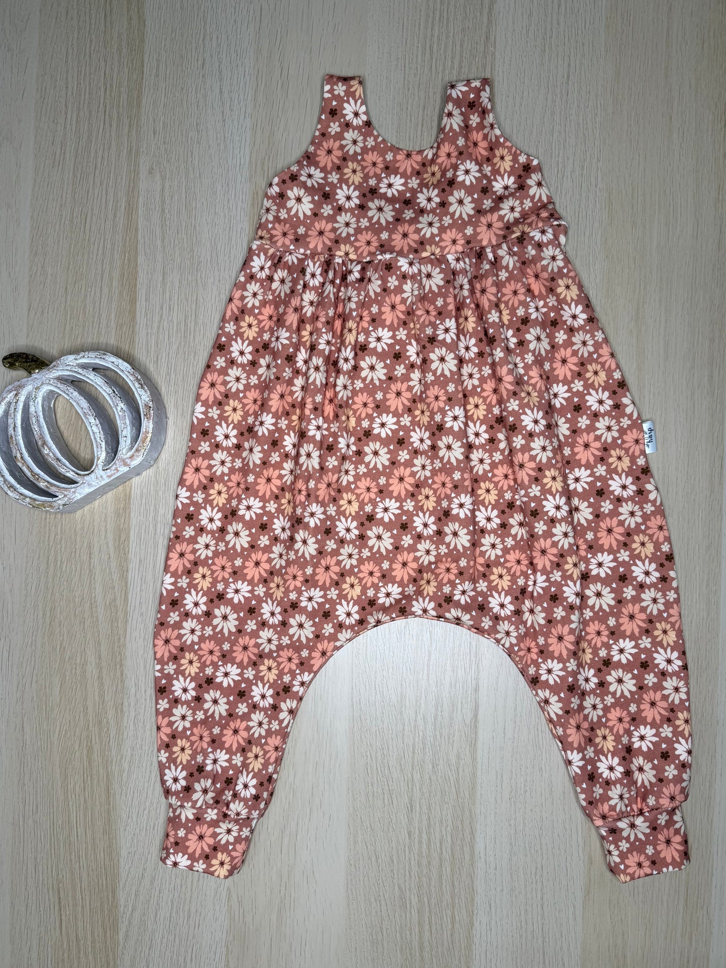 Poppy Romper- Brown Floral