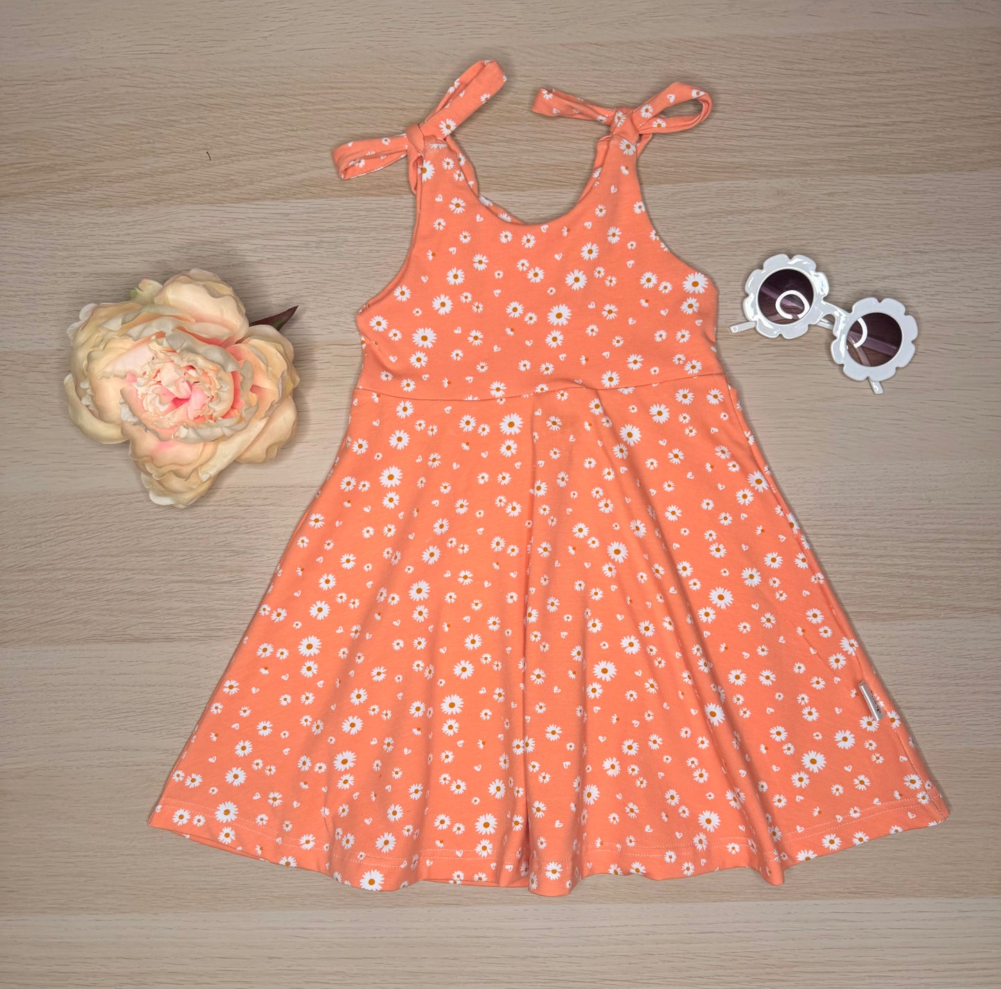 Juniper Tie Dress- Orangsicle