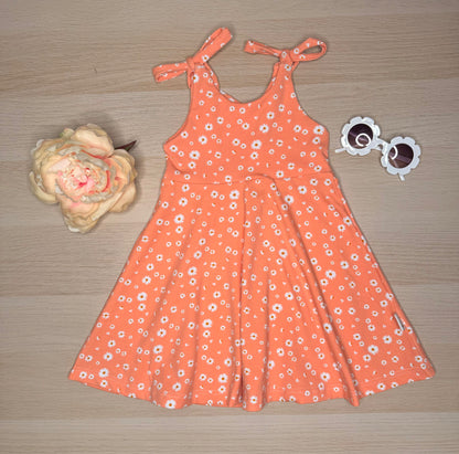 Juniper Tie Dress- Orangsicle
