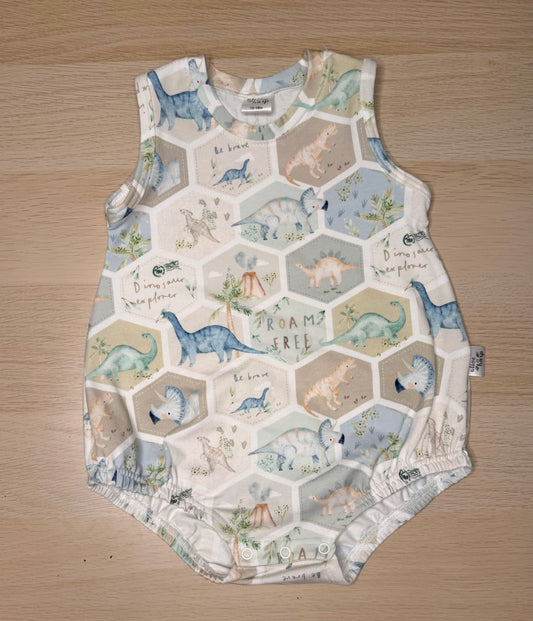 Bentley Bubble Romper- Diggin' Dinos