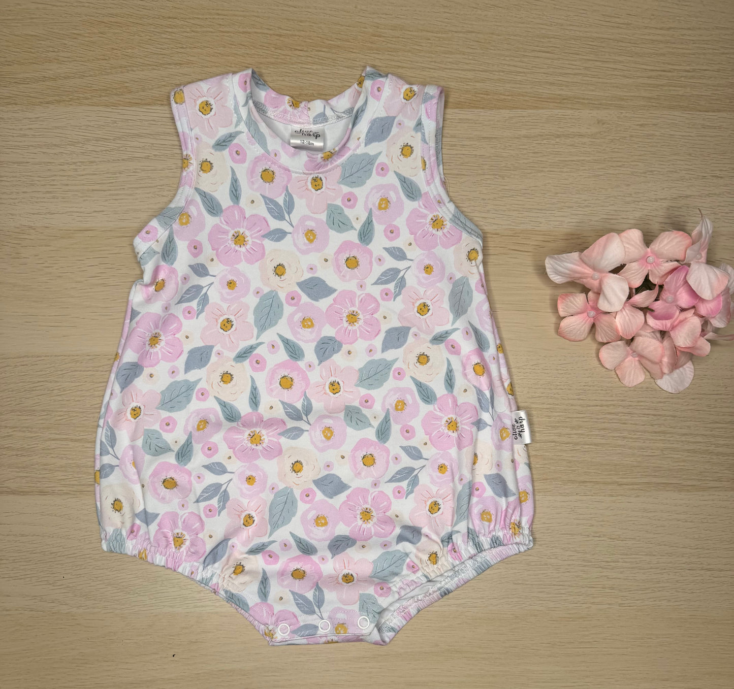 Bentley Bubble Romper- Pink Floral