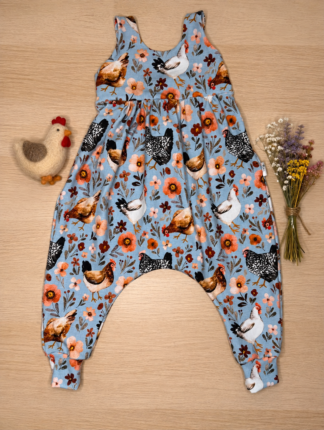 Poppy Romper- Chickens