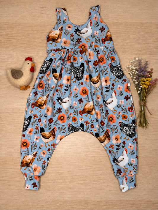 Poppy Romper- Chickens