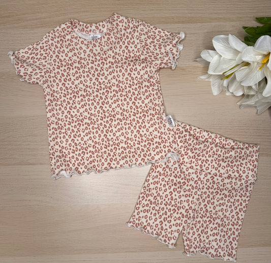Bowie Ribbed Summer Set- Leopard