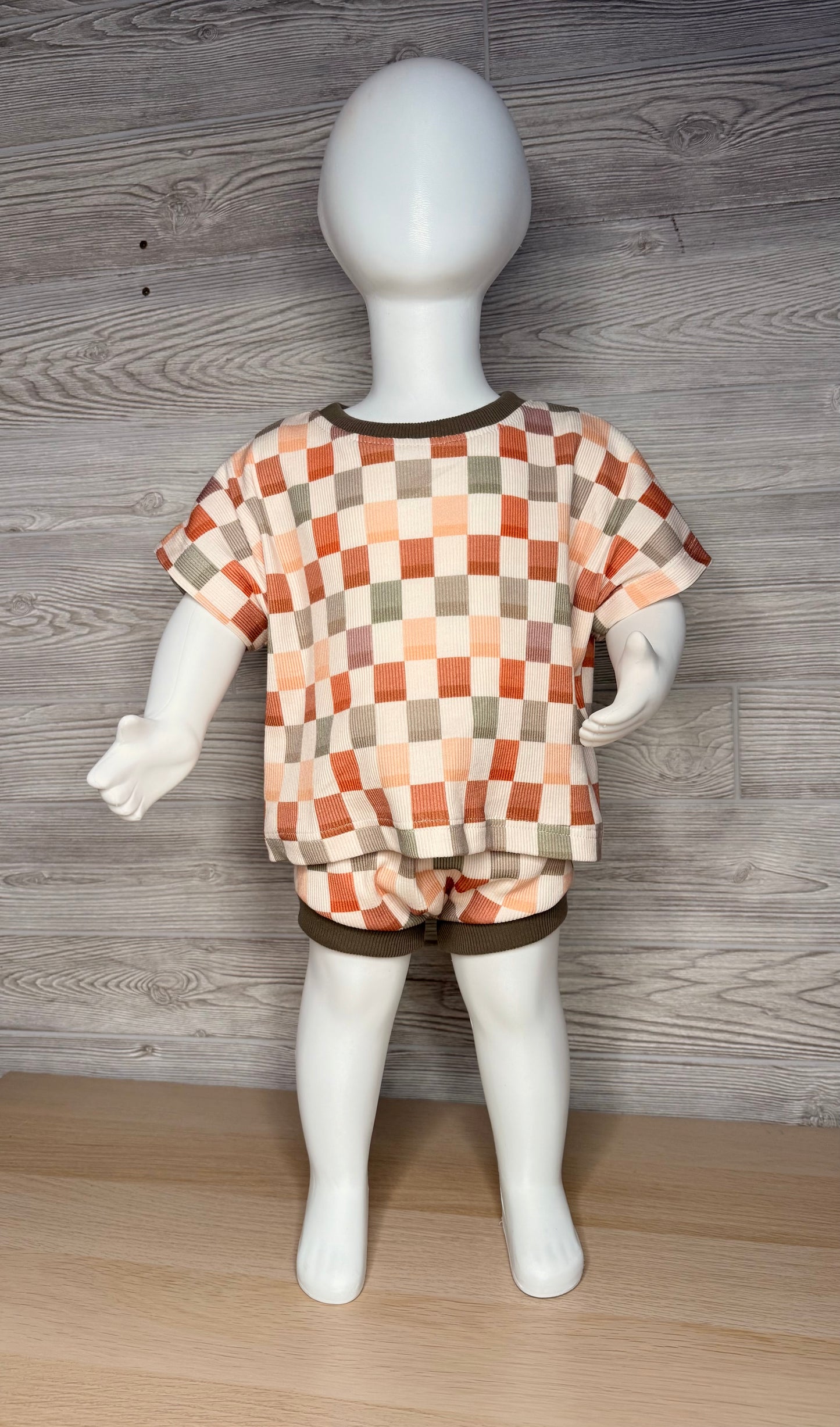 Beau Boxy Tee Set- Checks