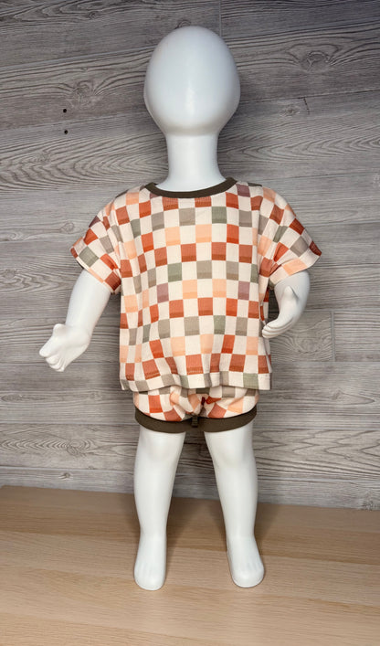 Beau Boxy Tee Set- Checks
