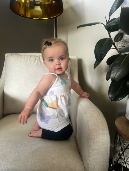 Holly Bubble Romper-Purple Floral