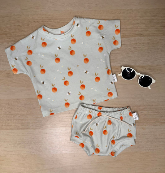 Beau Boxy Tee Set- Clementine Bees