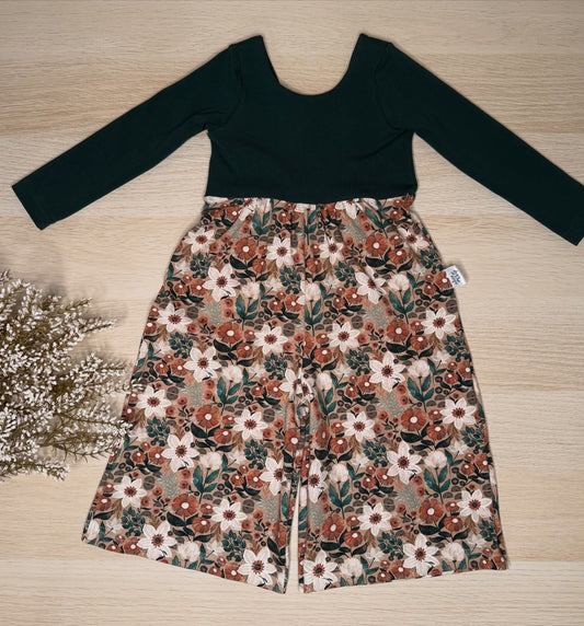Lucy Romper- Green Floral
