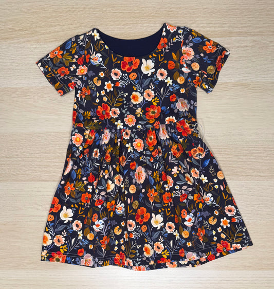 Navy Floral Lennon Dress