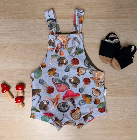 Remi Tie Overalls- Mushies