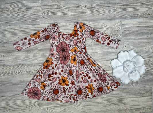 Rowan Twirl Dress- Fall Floral