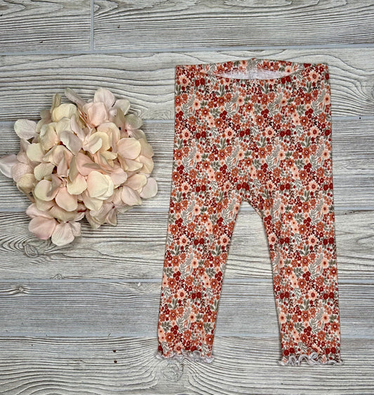 Leggings- Warm Floral Rib