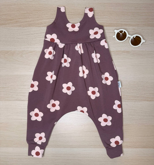 Poppy Romper- Purple Daisy