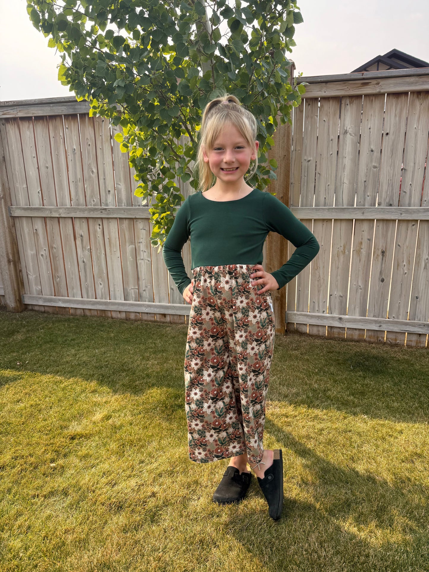 Lucy Romper- Green Floral