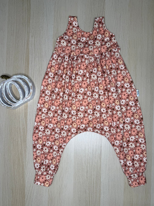 Poppy Romper- Brown Floral