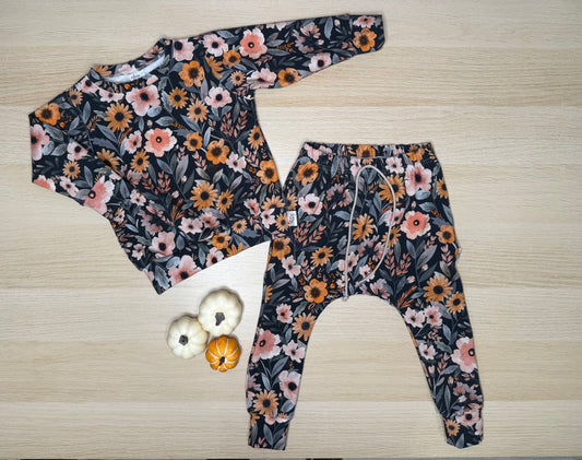 Finley Jogger Set- Dark Floral