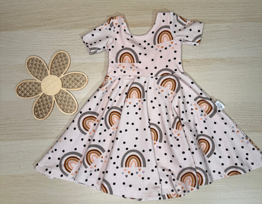 Rowan Twirl Dress- Retro Rainbow
